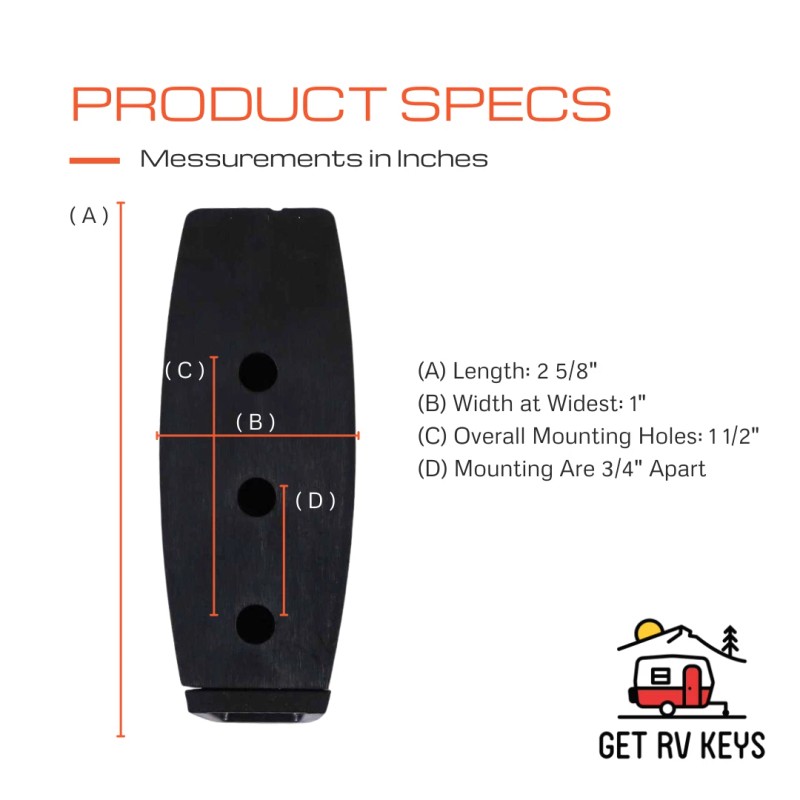 Unbranded Black RV Rounded Baggage Door Catch Compartment Hardware Clips