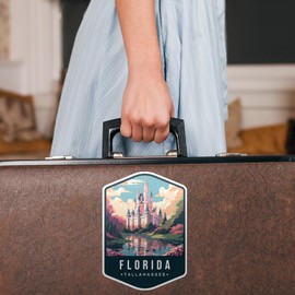 Tallahassee, Florida State Travel Sticker Sticker Decal Notebook Car Laptop 4"x5.5" (Color)