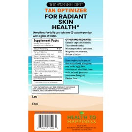 Tan Optimizer – Sugar-Free Tanning Supplement for a Healthy, Golden Glow | Beta Carotene, Selenium, Lycopene & Antioxidants – 30 Capsules