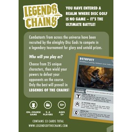 Legends of the Chains: On-Course Disc Golf Card Game – Choose a Character & Unchain Your Destiny