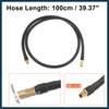 TUCKBOLD 100cm Car Tire Inflator Extension Hose Adapter Black Copper