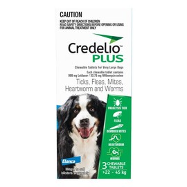 Credelio Plus Chewable Tab for Very Large Dogs 22 - 45kg (Blue) X 3