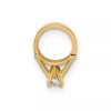 Unbranded 14K Yellow Gold 3D Ring with White CZ Charm
