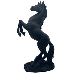 Art Figurine Animal Sculpture, Horse Home Decor, Resin Statues, Decor Figurine, Standing Horse, Desk Decoration, Home Accent Ornament, Furnishings Figurines Art, Crafts Accessories (Matte Black)