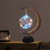 Glass Ball Moon Iron Art Decoration Night Light with LED