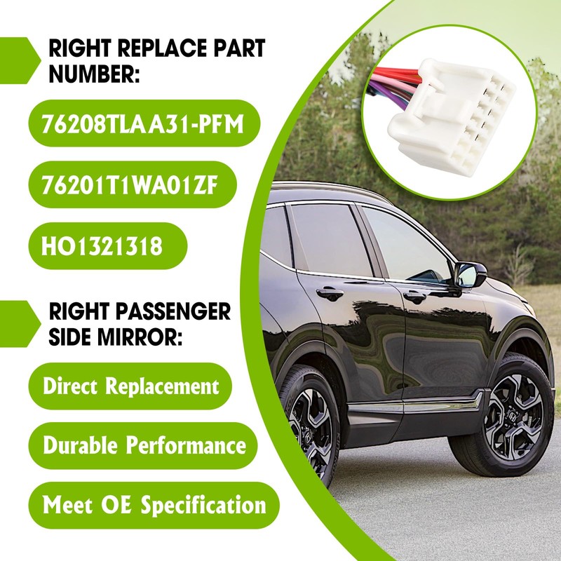 Cahuczlhoz Right Mirror Passenger Side Replacement for Honda CRV 2017-2022