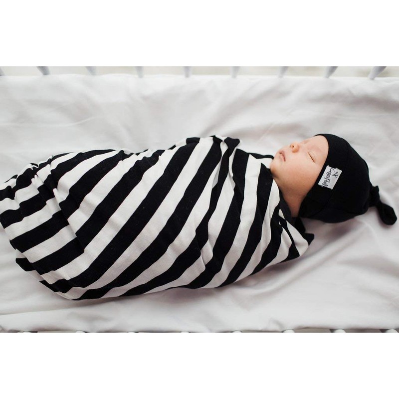 Copper Pearl Baby Beanie Hat Top Knot Stretchy Sof Midnight