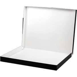 Lineco 16x20 Black Clamshell Archival Folio Storage Box, 1.75" Deep. Acid-Free with Metal Edge. Preserves Picture Longevity, Organize Photos or Documents, Crafts, DIY