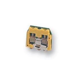 Mini Terminal Block - 4MM/Earth | Terminal Blocks DIN Rail Mount CONNECTORS, 1 X Qty - 16049626