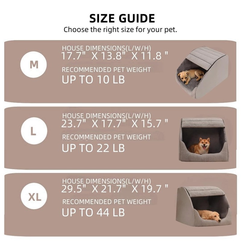 Extra Large Dog Bed House, Cozy Dog House Indoor, Memory