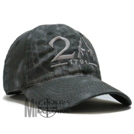 Kryptek 2nd Amendment 1791 2A AR-15 Style Typhon / Gray Tactical Military Hat Cap