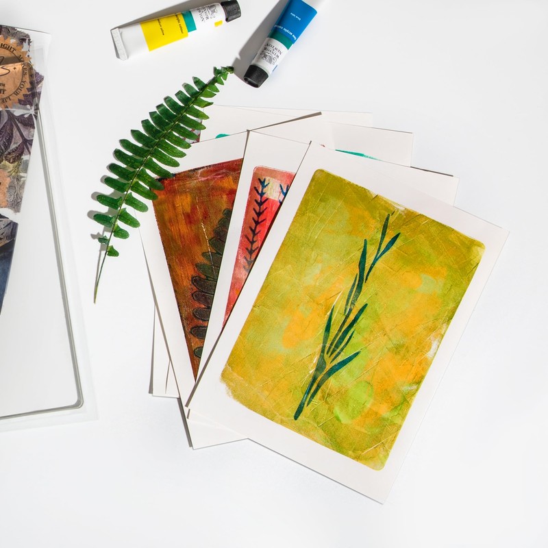 BuzzBright Gel Printing Plate kit, Complete Printmaking Set with 5”X7”