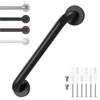 12 Inch Grab Bars for Wall Black, Safety Shower Grab