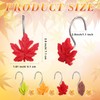 Cinnvoice 12 Pcs Maple Leaf Shower Curtain Hooks Fall Autumn