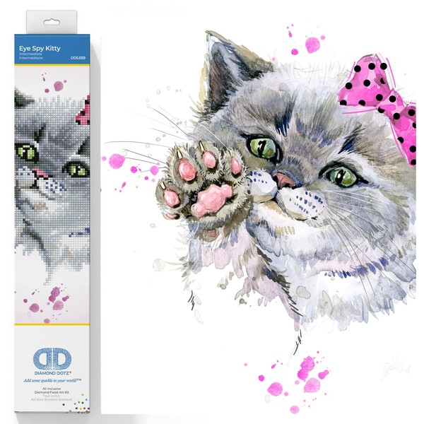 Diamond Dotz Eye Spy Kitty Cat Diamond Painting Kits for