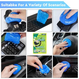 OVLENG Tastaturreiniger Gel, 4 Stück Auto Reinigungsgel Universeller Staubreiniger für Computer, Drucker, Kameras, 4 Farben