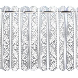 Lace Pleated Vertical Louvre Blind Window Net White 90" Drop Hallways ®