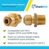 SharkBite 1/4 Inch x 1/2 Inch MNPT Reducing Adapter, Push