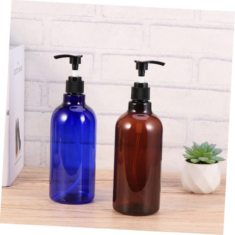 FOMIYES 2pcs Refillable Liquid Pump Bottles for Essential Oils Shampoo