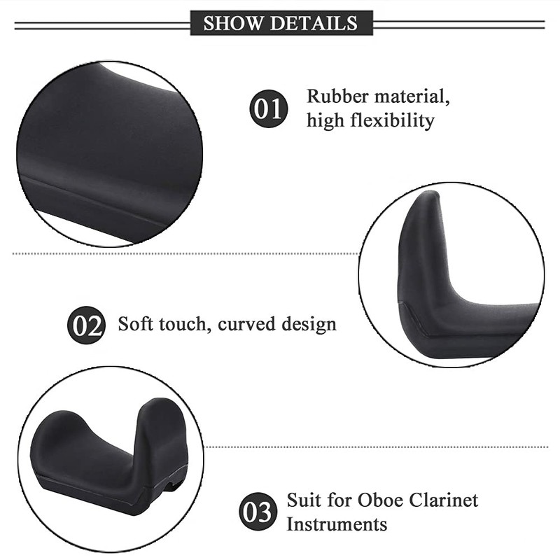 Dilwe Clarinet Thumb Protector, Rubber Clarinet Thumb Rest for Oboe
