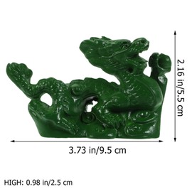 Kisangel Wood Carving Dragon Statue Home Decor Office Decor Crystal Dragons Figurines Year of The Dragon 2024 Figurine Chinese Feng Shui Decoration Dragon Ornament Wooden Dragon