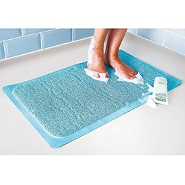 Shower Loofah Mat (Aqua)