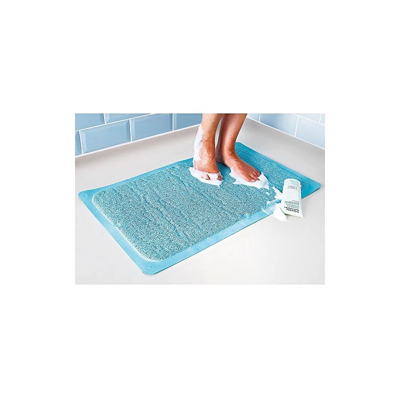 Shower Loofah Mat (Aqua)