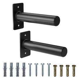 Wall Mount Weight Plate Holder, Weight Plate Storage For 2" Olympic Weight Plate, Max Weight Capacity 330 lb, Best with Black Powder Coated for Garage Home Gym Strength Training(2 Pcs)