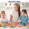 HOTEC 24-Pack Unbreakable Kitchen Plastic Wheat Straw Dinnerware Set –
