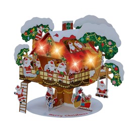Sanrio Christmas Cards, Light & Melody Cards, Tree House Message Cards, Greeting Cards, JXPM31-4 440116