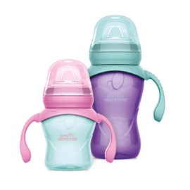 Evenflo Advanced, Set Tazas para Niña, Boquilla Suave, 5 Oz y 9 Oz