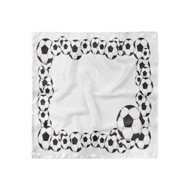 Ambesonne Soccer Head Scarf, Football Frame Pattern, Hair Wrap, 35" X 35"