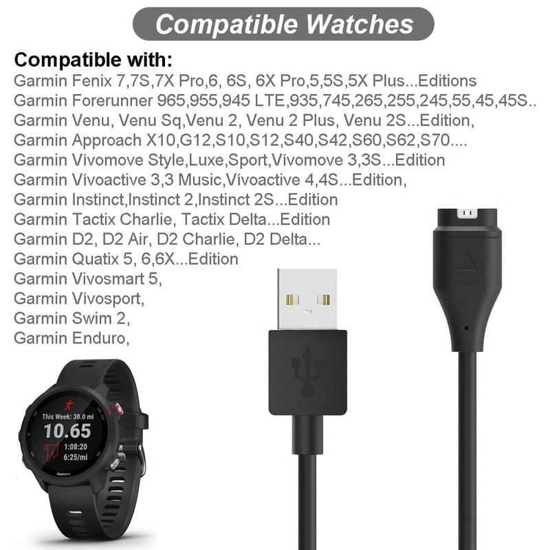 Tomatosd Compatible with Garmin Forerunner 45 / 45S Charger, Replacement