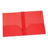 Oxford Red Poly Two Pocket Portfolio with Prongs, Pack of