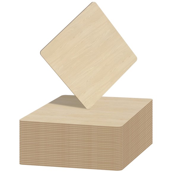 XYSMZM 40 Pcs 2.7 x 2.7 Inch Unfinished Wood Pieces,