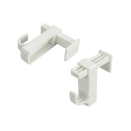 Pack of 2 Brackets for Blinds/Curtain Rod White