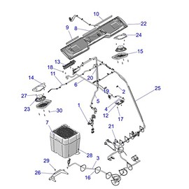 Polaris Ranger Speaker Panel, Roof, Rear, Genuine OEM Part 5454646, Qty 1