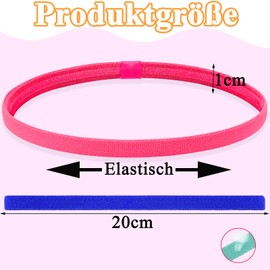 NISENTIA Haarband Jungs, 10 Stück Elastische Haarbänder Sport Stirnband Antirutsch, Haarband Fussball Kinder, Sport Haarband Männer Damen Dünn, Stirn Schweißband Haarbänder für Yoga, Laufen
