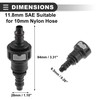 Motoforti Universal Fuel Hose Quick Release Connector, 11.8mm to 10mm,