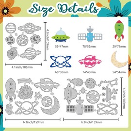 DELORIGIN Verschiedene Planeten Stanzformen Rahmen Aus Kohlenstoffstahl Stanzschablonen Scrapbooking Prägevorlage Für Alben DIY Papierbastelkartenherstellung