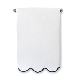 Kassatex Chairish Towels - White/Navy/Hand Towel