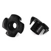 1/4"-20 Black T-Nuts Durable Anti-Corrosion Threaded Inserts Tee Nut Four