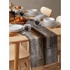 Dark Brown Table Runner - 72 Inch Long, Oil Modern