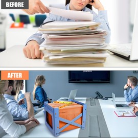 A4 Suspension Files with Tabs and Card Inserts for Filing Cabinets (Pack of 12 Orange) Polypropylene A4 Hanging Filing Storage Folders with Tabs & Card Inserts Hanging Files A4 for Office Home School