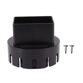 Plastic Downspout Adapter for Rain Gutter Drain System with Screws – Replacement Downpipe Connector, Black L 3x4in