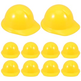 BESPORTBLE Pack of 10 Mini Plastic Construction Helmets Piece Mini Protective Helmet for Dolls Craft Projects and Decoration Robust Colourful Hats for Creative Applications and Parties