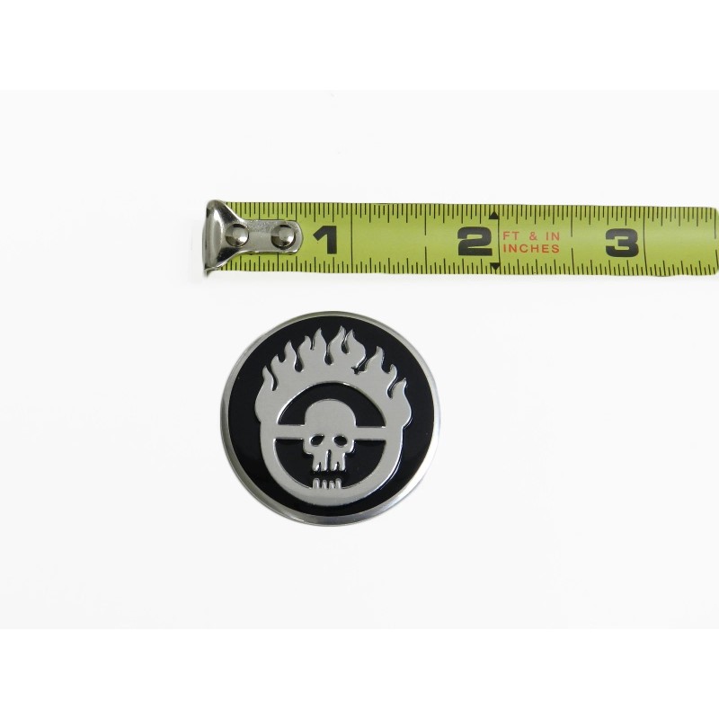 SESHOP 2 MAD MAX SKULL THIN ALUMINUM EMBLEMS LOGO BADGES