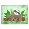 Sloth Glass Chopping Board with Saying So müde war ich