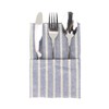 INFEI Broad Striped Cotton Blended Dinner Cloth Napkins - Set