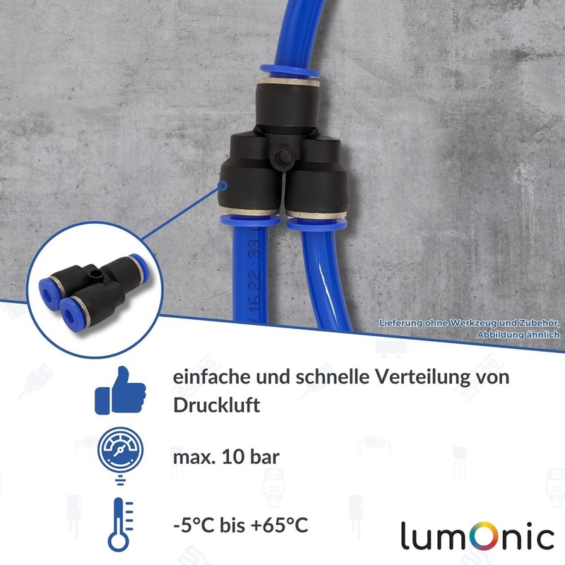Lumonic I PU Hose Y Connector I 4 mm I